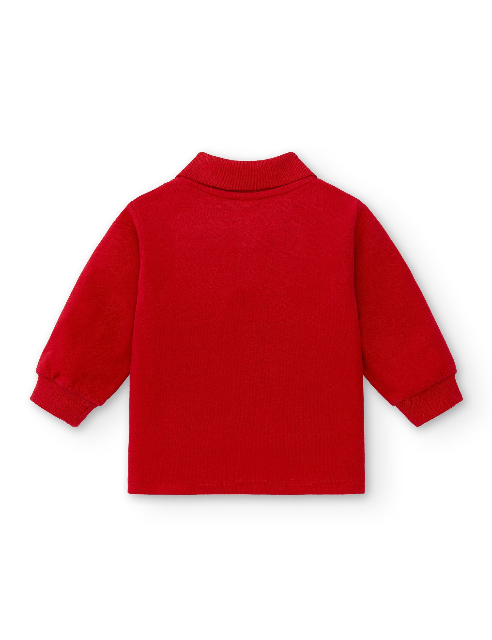 Polo de bebé rojo básico manga larga Charanga