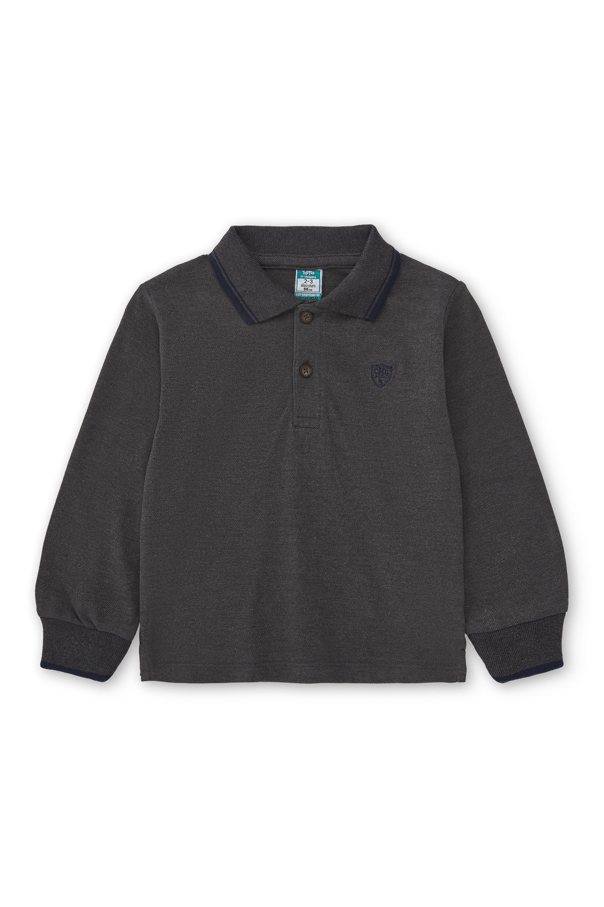 Polo de NIÑO antracita básico Outlet