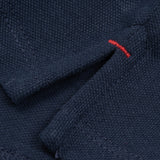 Navy boy's polo shirt with collar detail