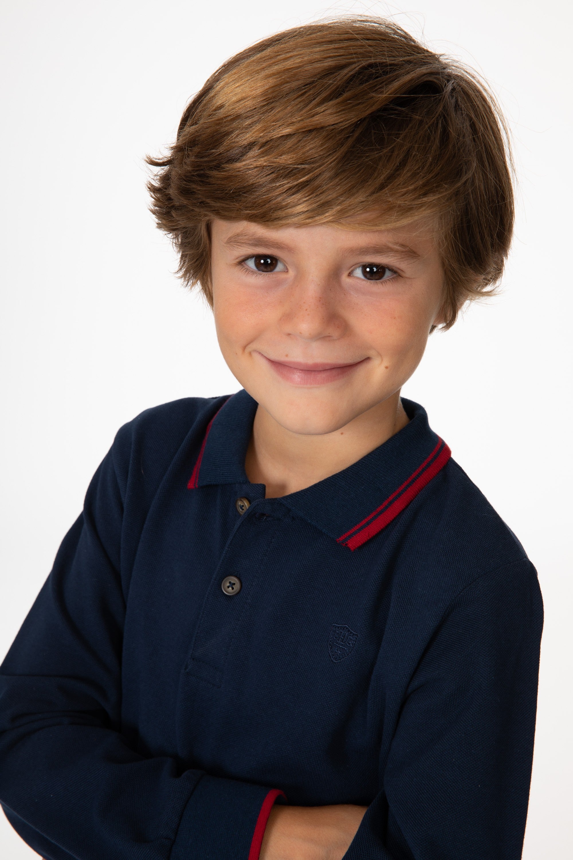 Polo de NIÑO marino detalle cuello Outlet