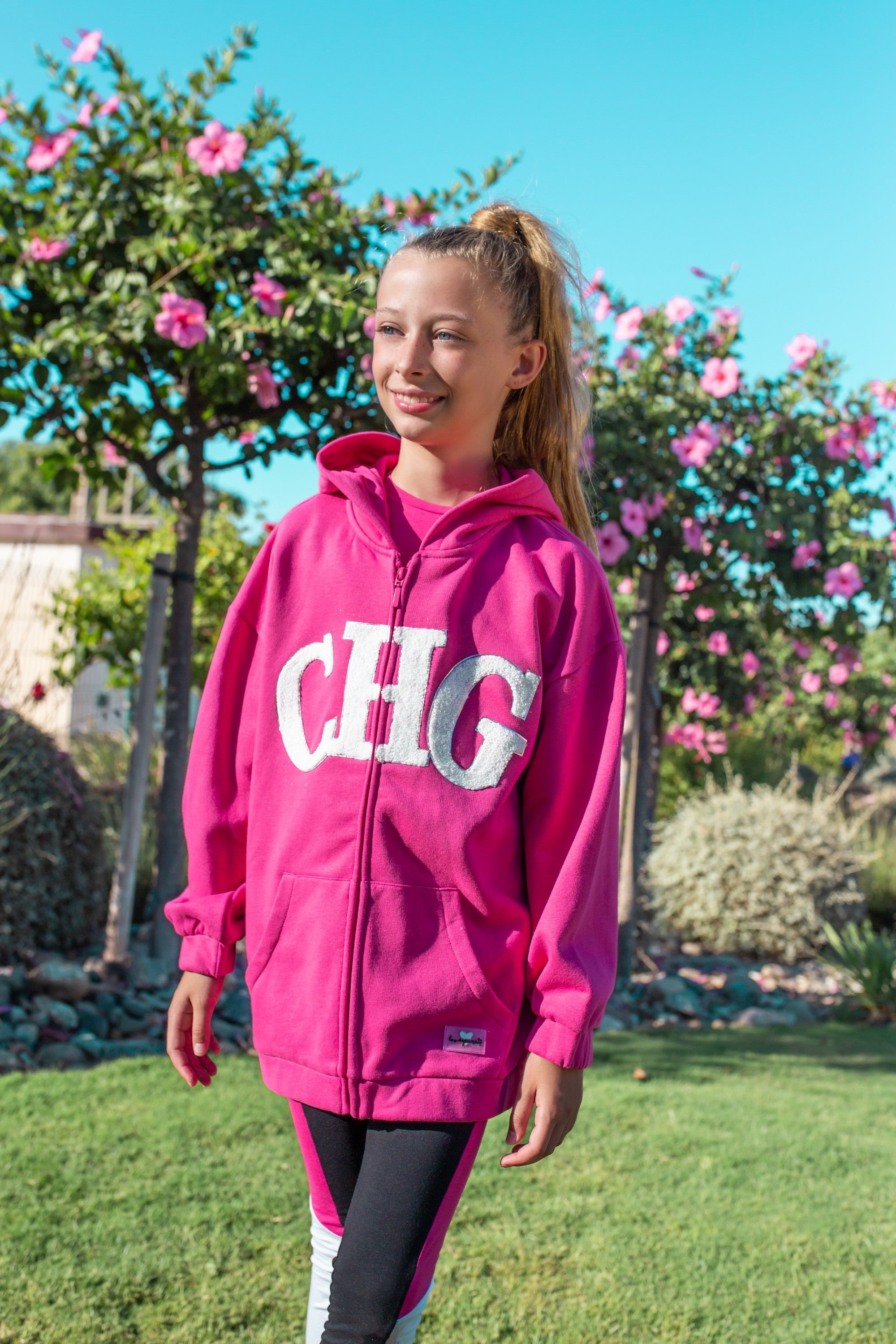 Sudadera abierta de NIÑA fucsia CHG Charanga