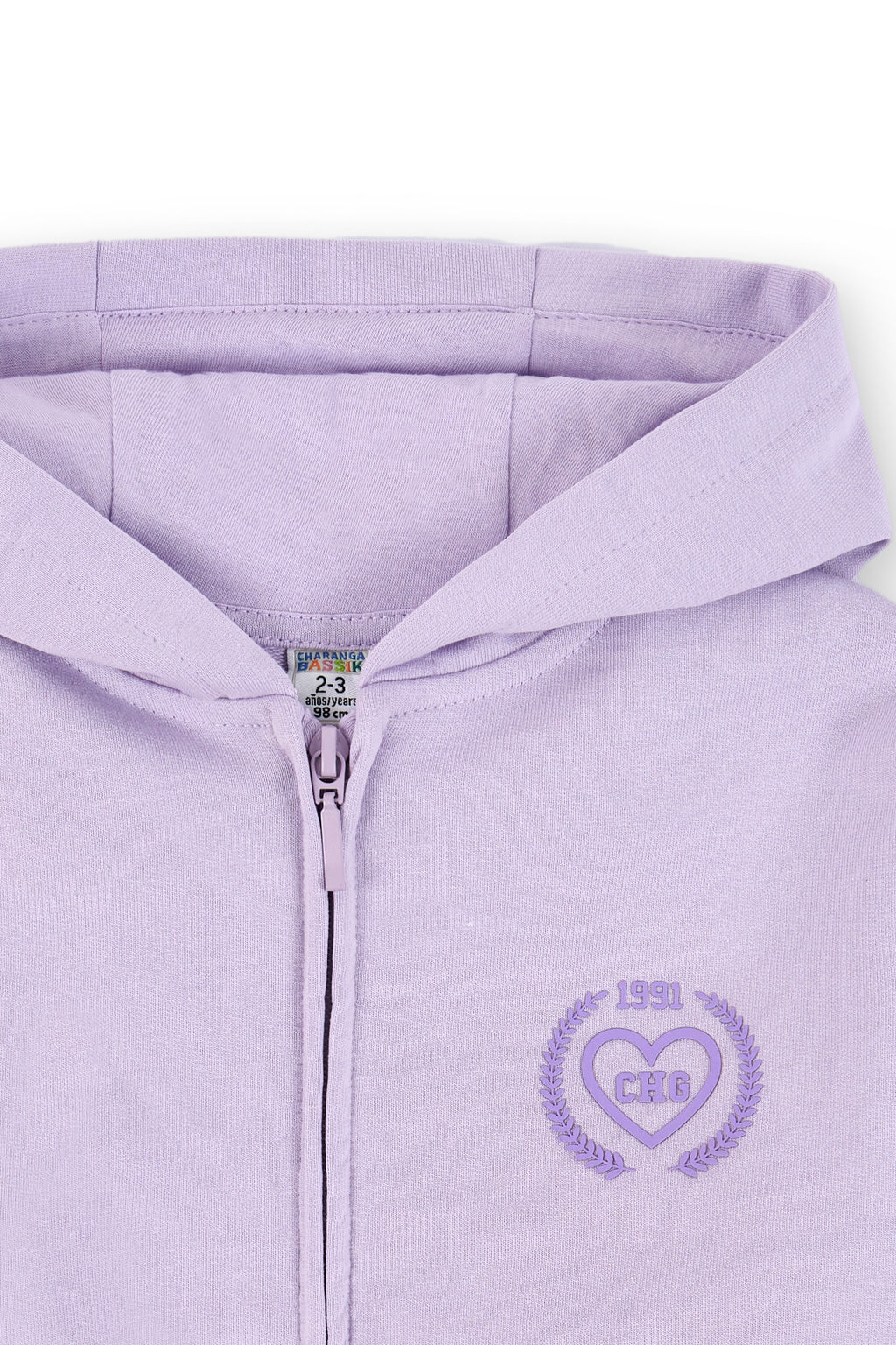 Sudadera de niña morado VERANO/Charanga