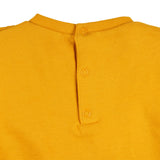 Closed mustard baby sweatshirt with bow