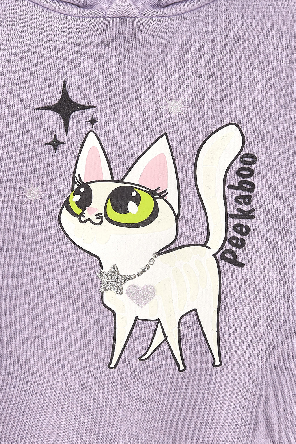 Sudadera de niña en color morado kitty Charanga