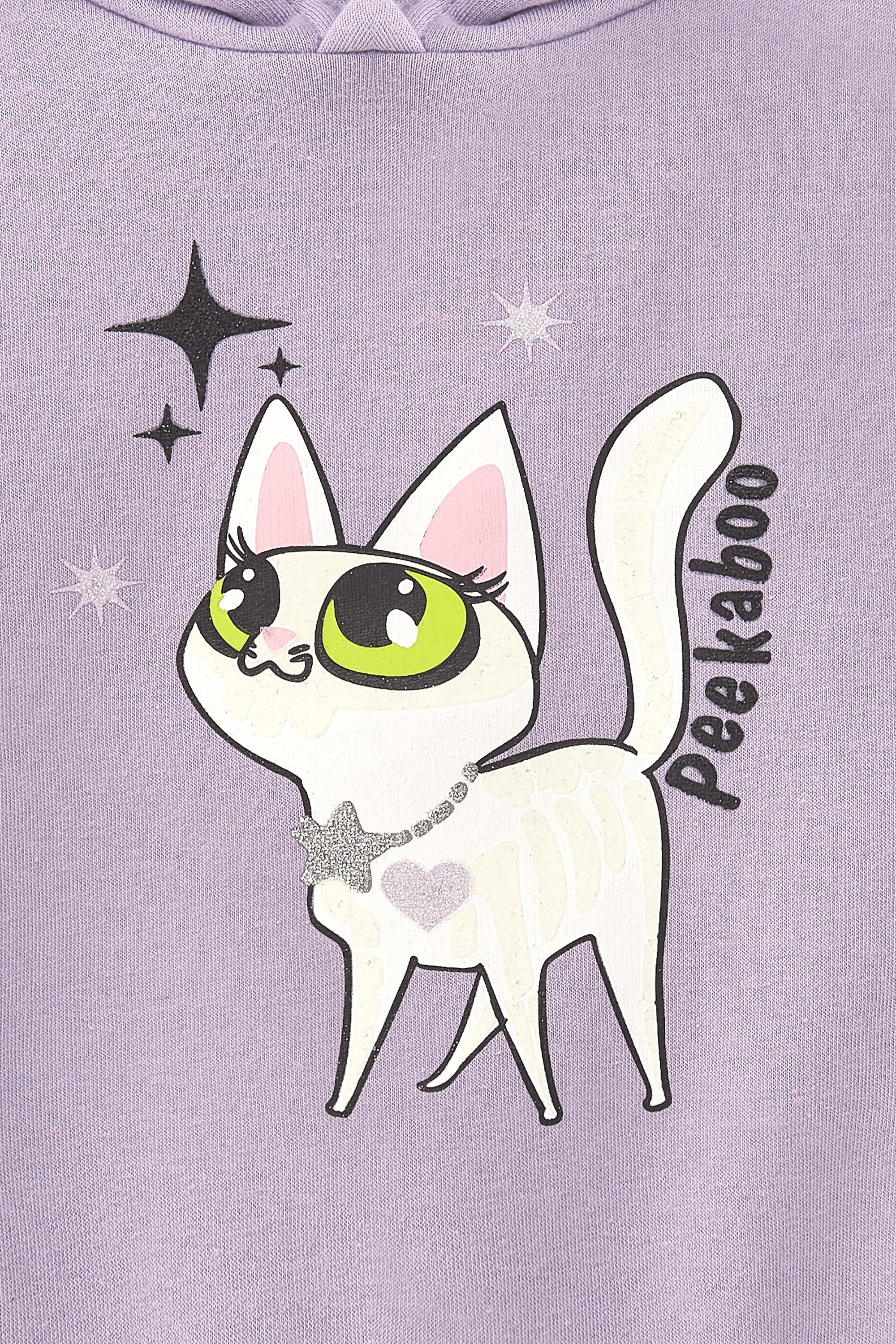 Sudadera de niña en color morado kitty Charanga