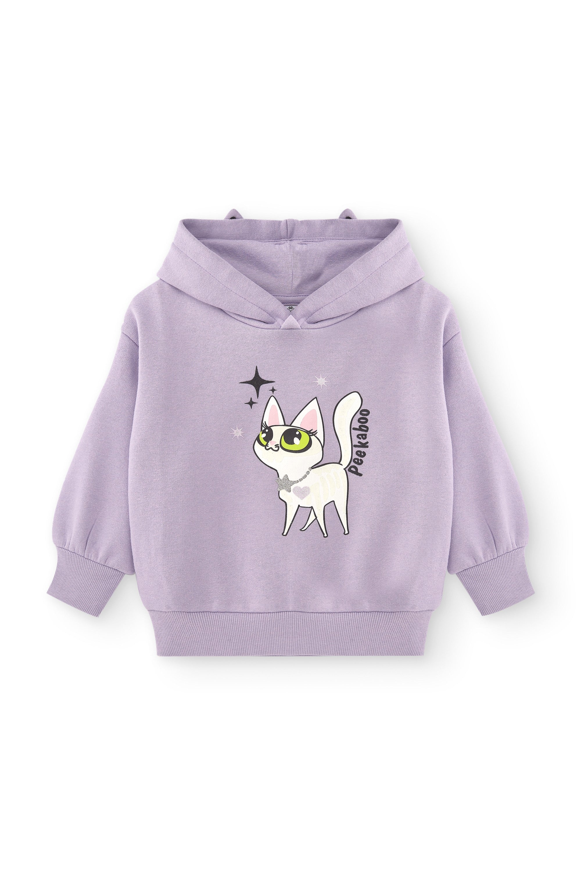 Sudadera de niña en color morado kitty Charanga