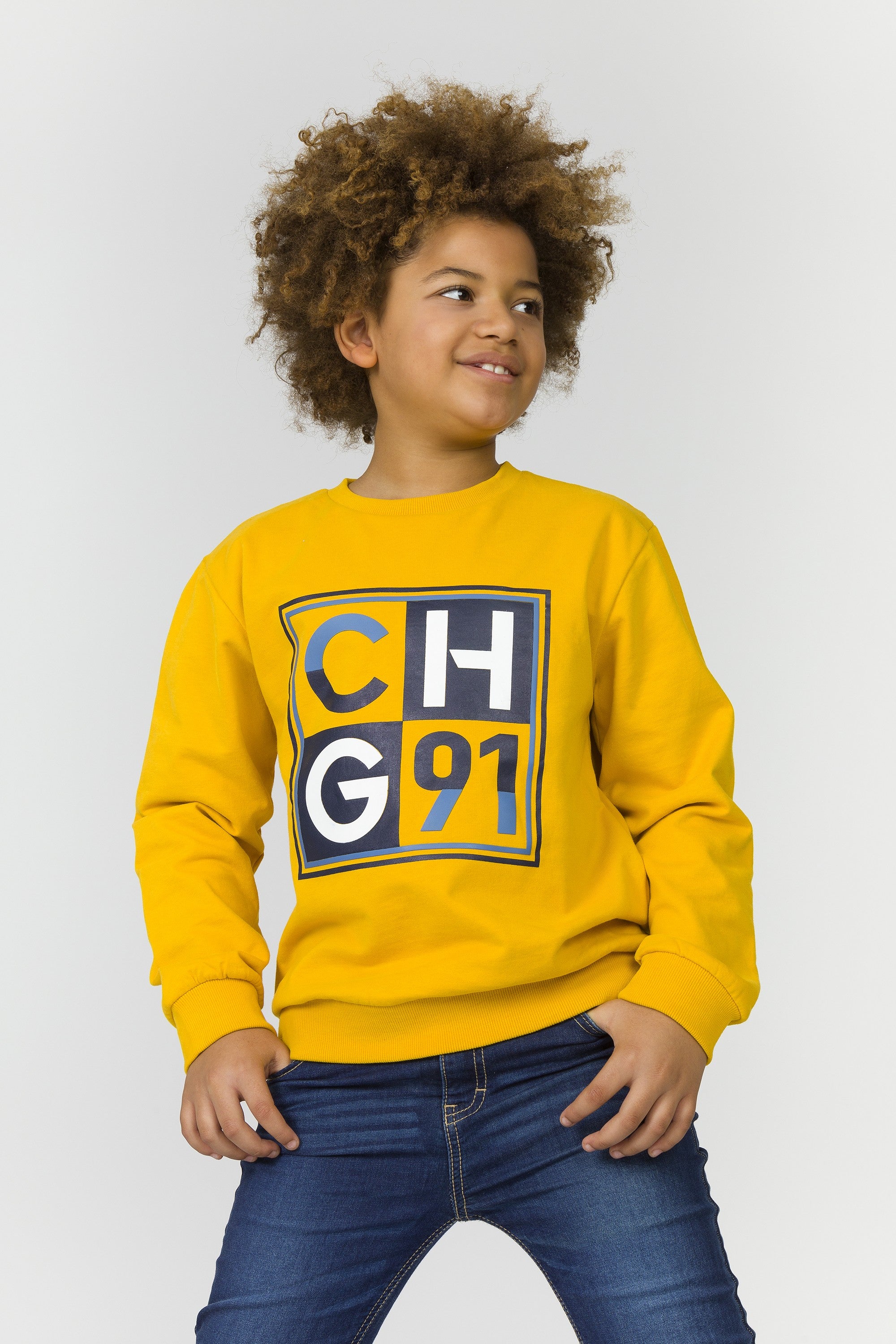 Boys yellow outlet sweatshirt