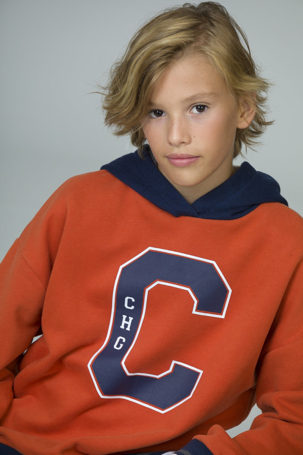Sudadera cerrada de niño naranja CHG Charanga