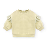 Yellow ruffled baby sweatshirt