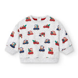 Christmas print baby sweatshirt
