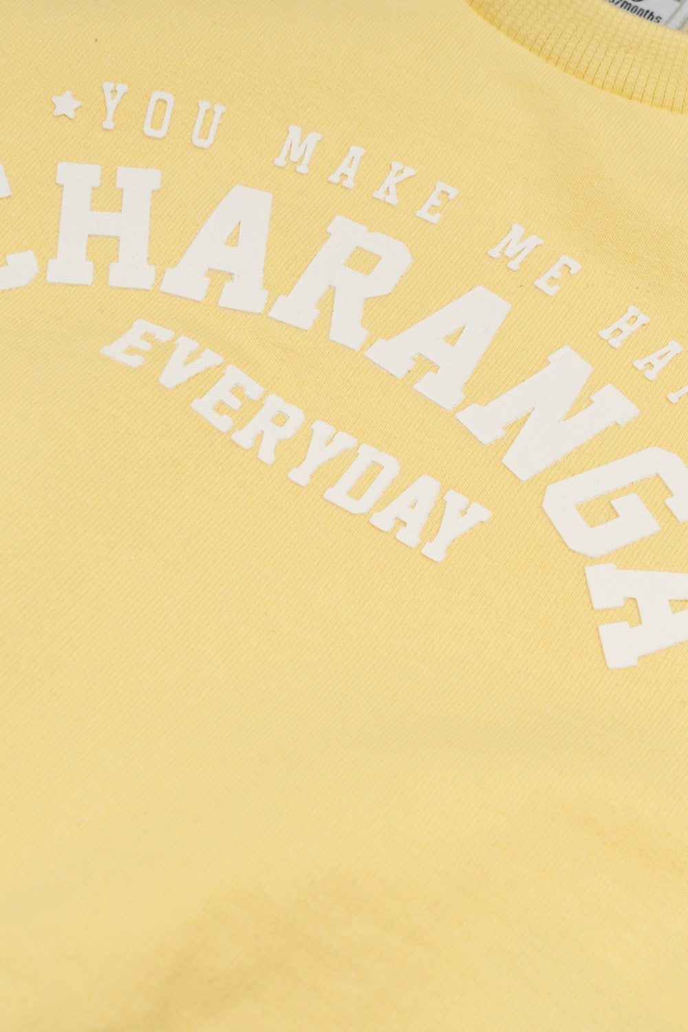 Sudadera de bebé mostaza VERANO/Charanga