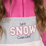 Girl's multicolored ski sweatshirt