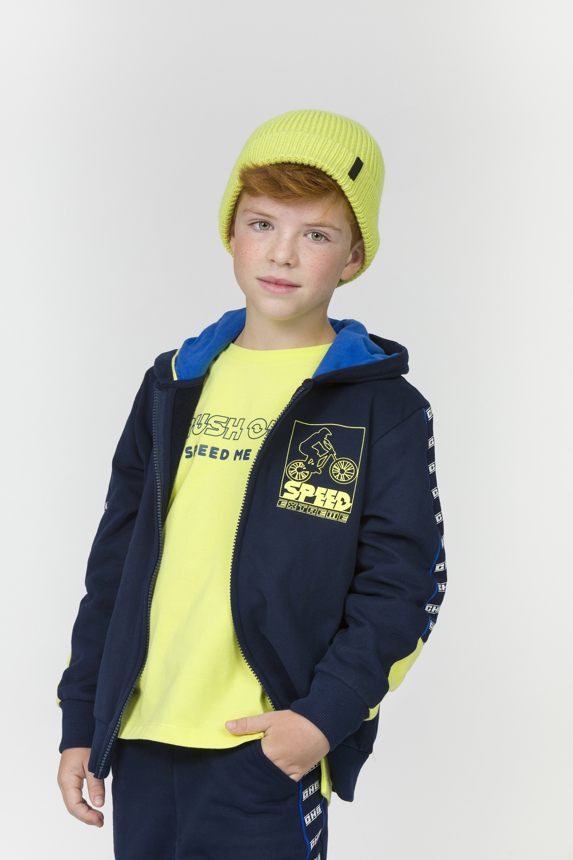 Sudadera de niño en azul marino Outlet