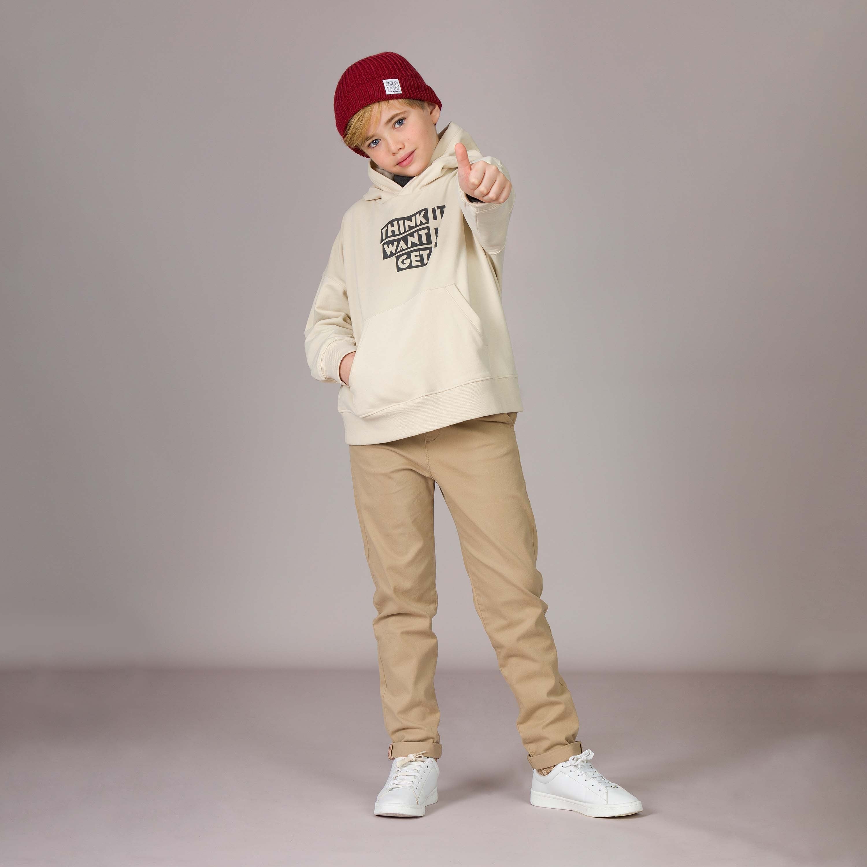 Sudadera de NIÑO piedra capucha Outlet
