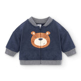 Newborn navy teddy bear sweatshirt