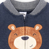 Newborn navy teddy bear sweatshirt