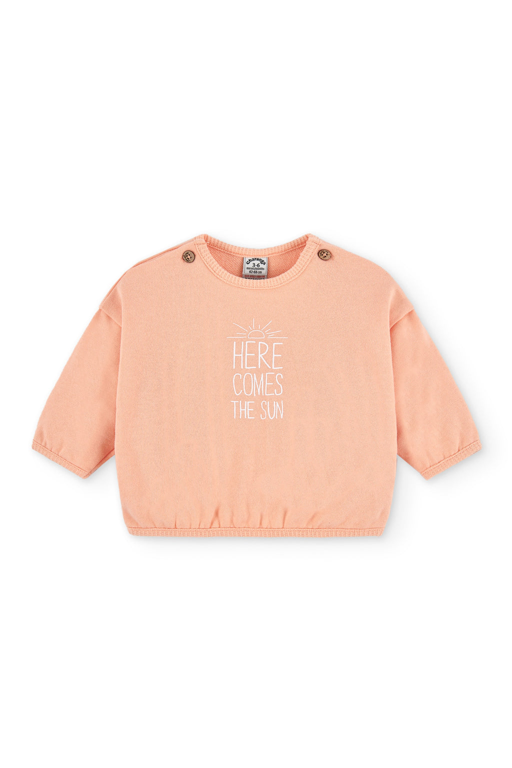 Sudadera de recién nacido naranja VERANO/Charanga