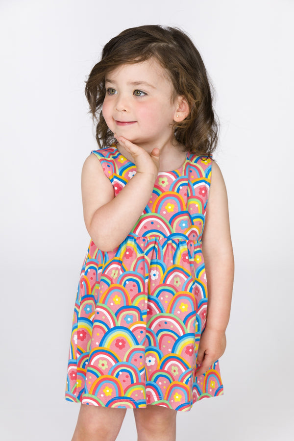 Vestido de bebé arcoiris