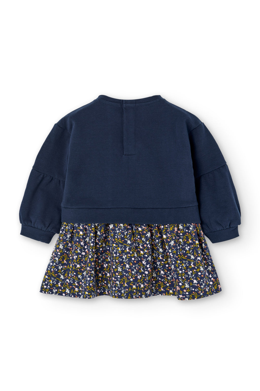 Vestido de bebé marino estampado flores Charanga