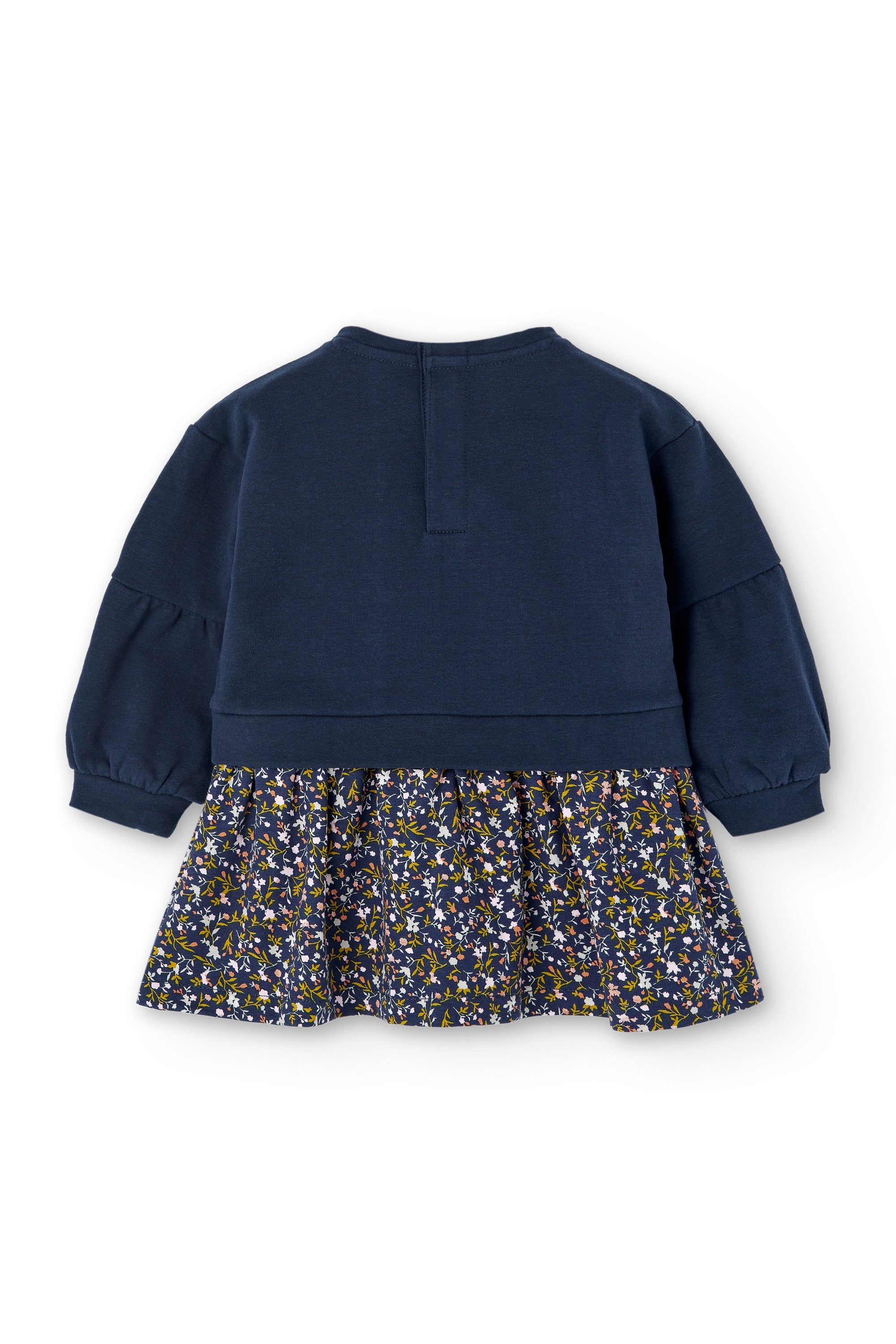 Vestido de bebé marino estampado flores Charanga