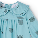Turquoise baby dress Cocote & Charanga