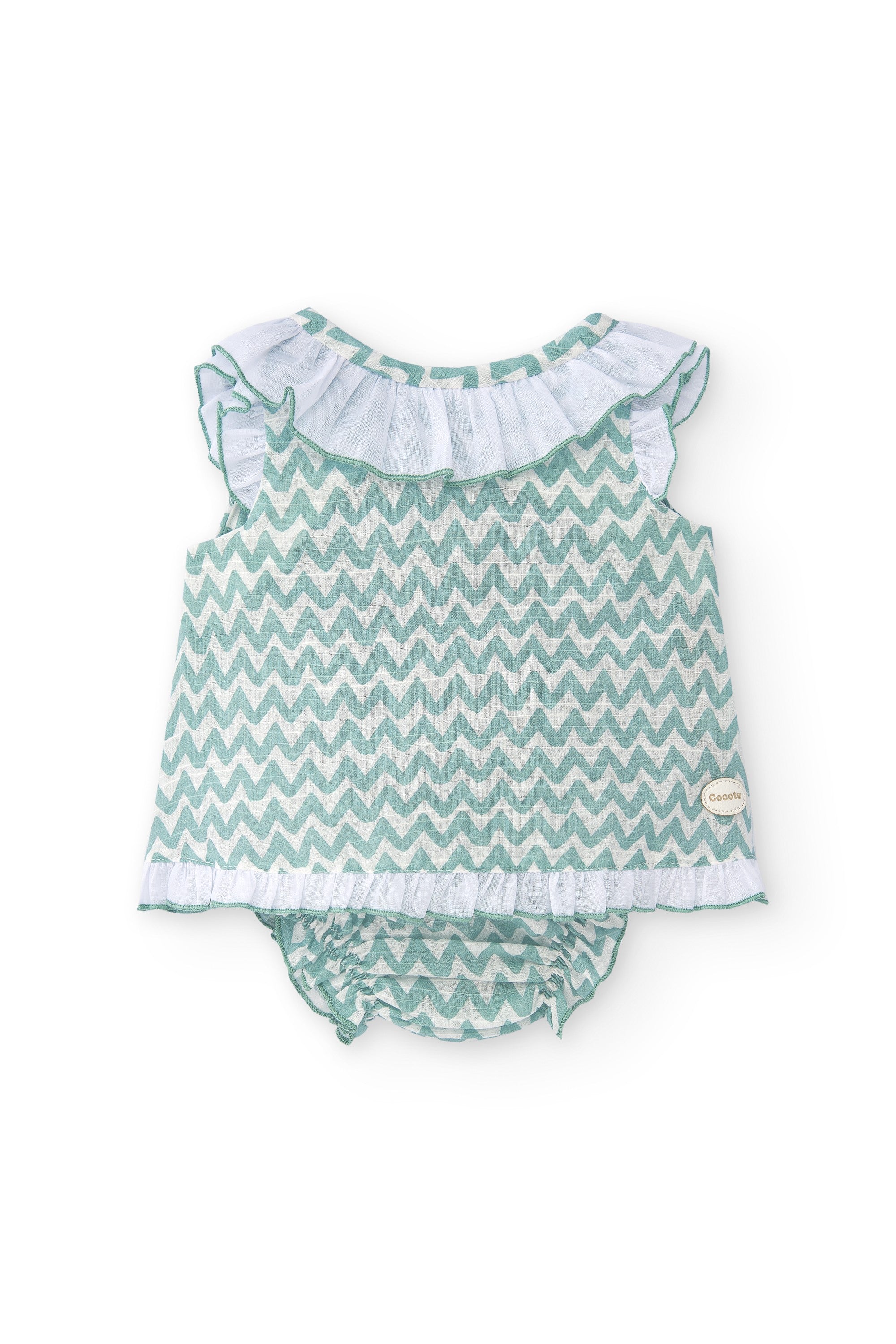 Vestido de recién nacido aguamarina Cocote & Charanga VERANO/Outlet