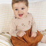 Multicolor newborn dress with teddy print